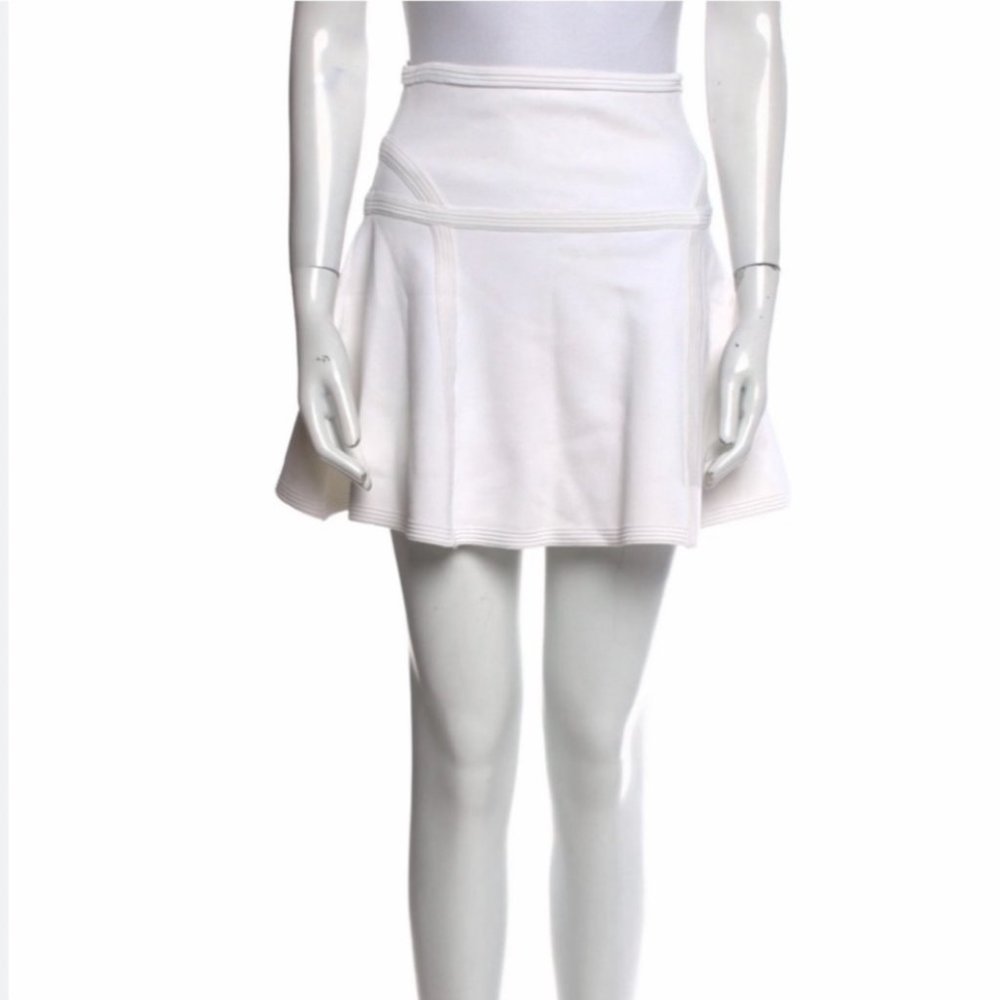 Diane Von Furstenberg White Knit Mini Skirt